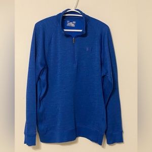 Blue under armour 1/4 zip sweater
